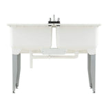MUSTEE 46 in. x 34 in. Plastic Laundry Tub with Chrome Faucet