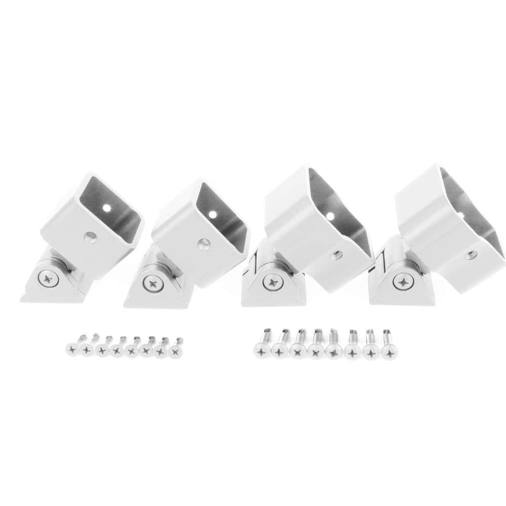 NewTechWood Allure Aluminum Preassembled Rail Bracket in White