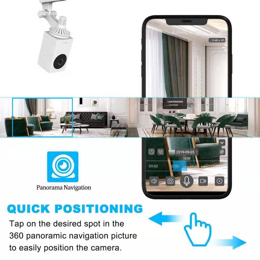 NexHT Smart WiFi 1080p Wireless Security Camera with Night Vision, 2-Way Audio, Cloud Storage, Auto Track Pan/Tilt/Zoom