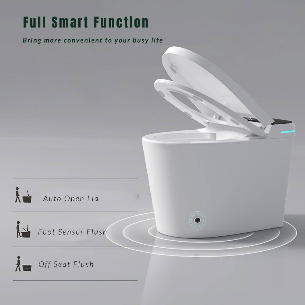 Nivencai Smart Elongated Bidet Toilet with Heated Features and Self-Cleaning