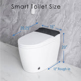 Nivencai Smart Elongated Bidet Toilet - Heated Seat & Self-Cleaning