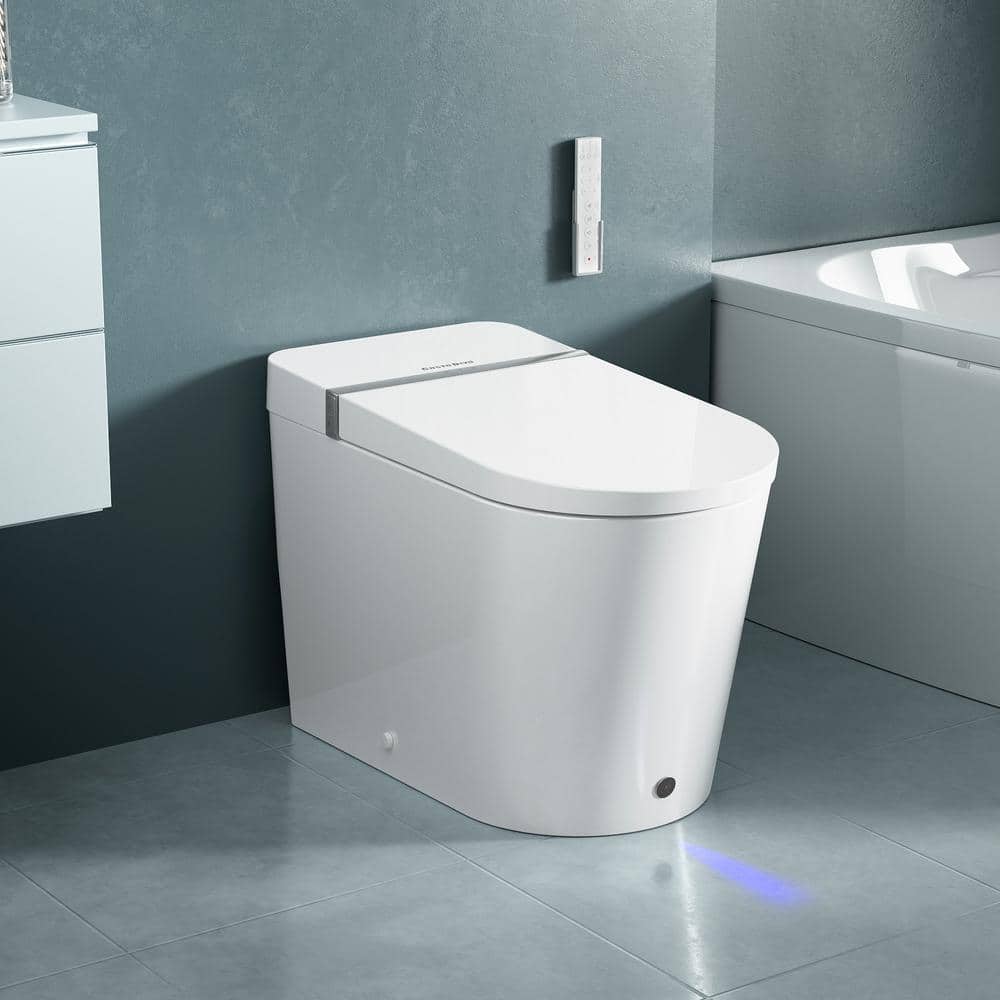 Casta Diva Elongated Electric Smart Bidet Toilet 1.28GPF with Heated Seat and Foot Sensor
