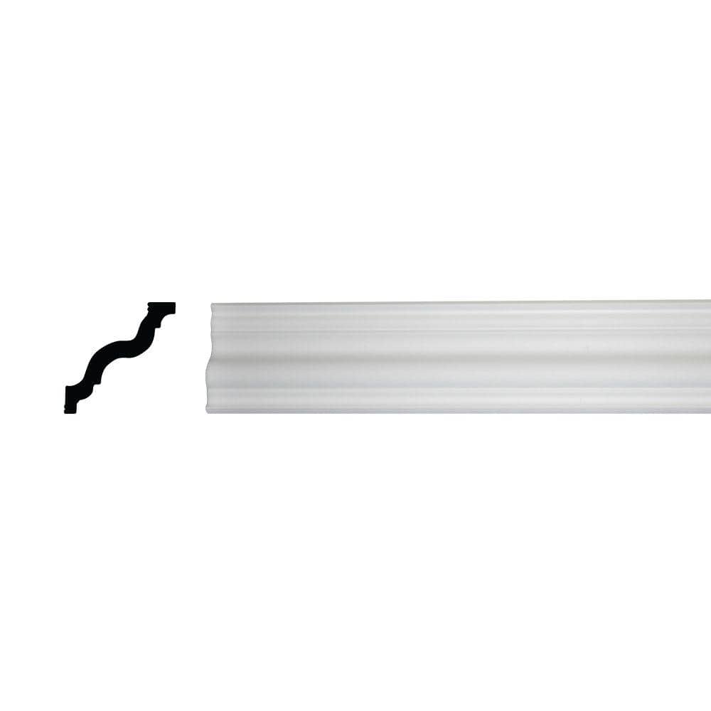 Nomastyl 1-1/4 in. x 4-3/4 in. x 78-3/4 in. Polystyrene Crown Moulding