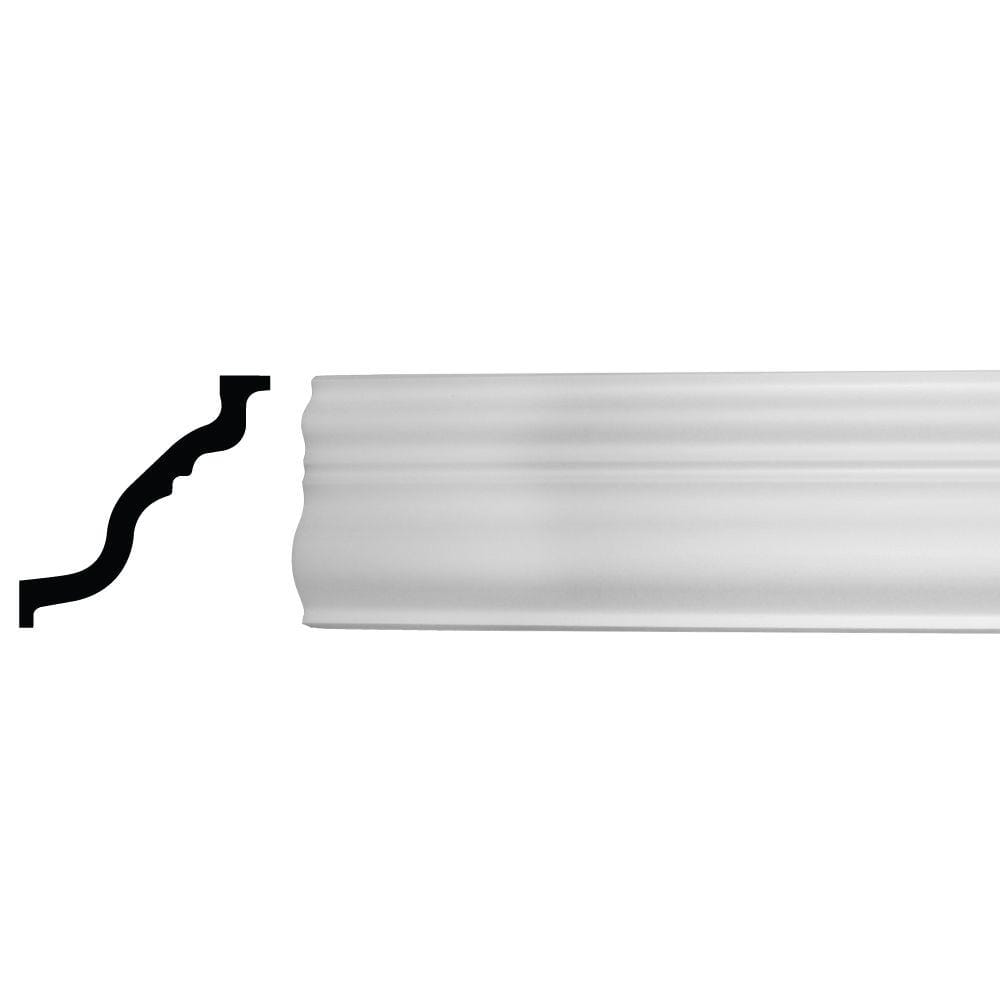 Nomastyl 1-1/2 in. x 8-3/4 in. x 78-3/4 in. Polystyrene Crown Moulding