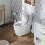 Casta Diva Elongated Bidet Toilet Combo Dual Flush in White