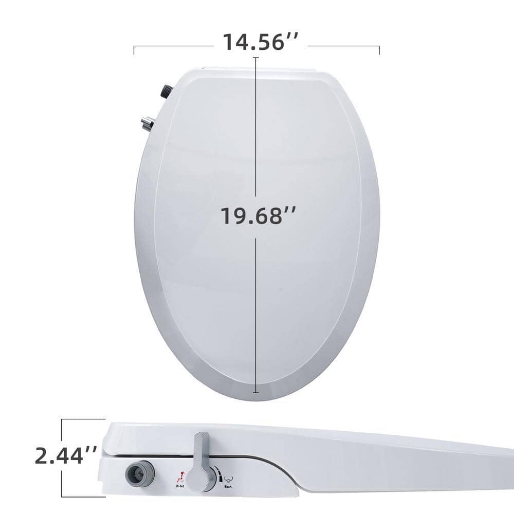 Casta Diva Elongated Bidet Toilet Combo Dual Flush in White