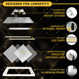NuWatt 1 ft. x 2 ft. 2000 Lumens Integrated LED Edge-Lit Flat Panel Surface Mount Light with 3CCT Switch 40-Watt Dimmable White