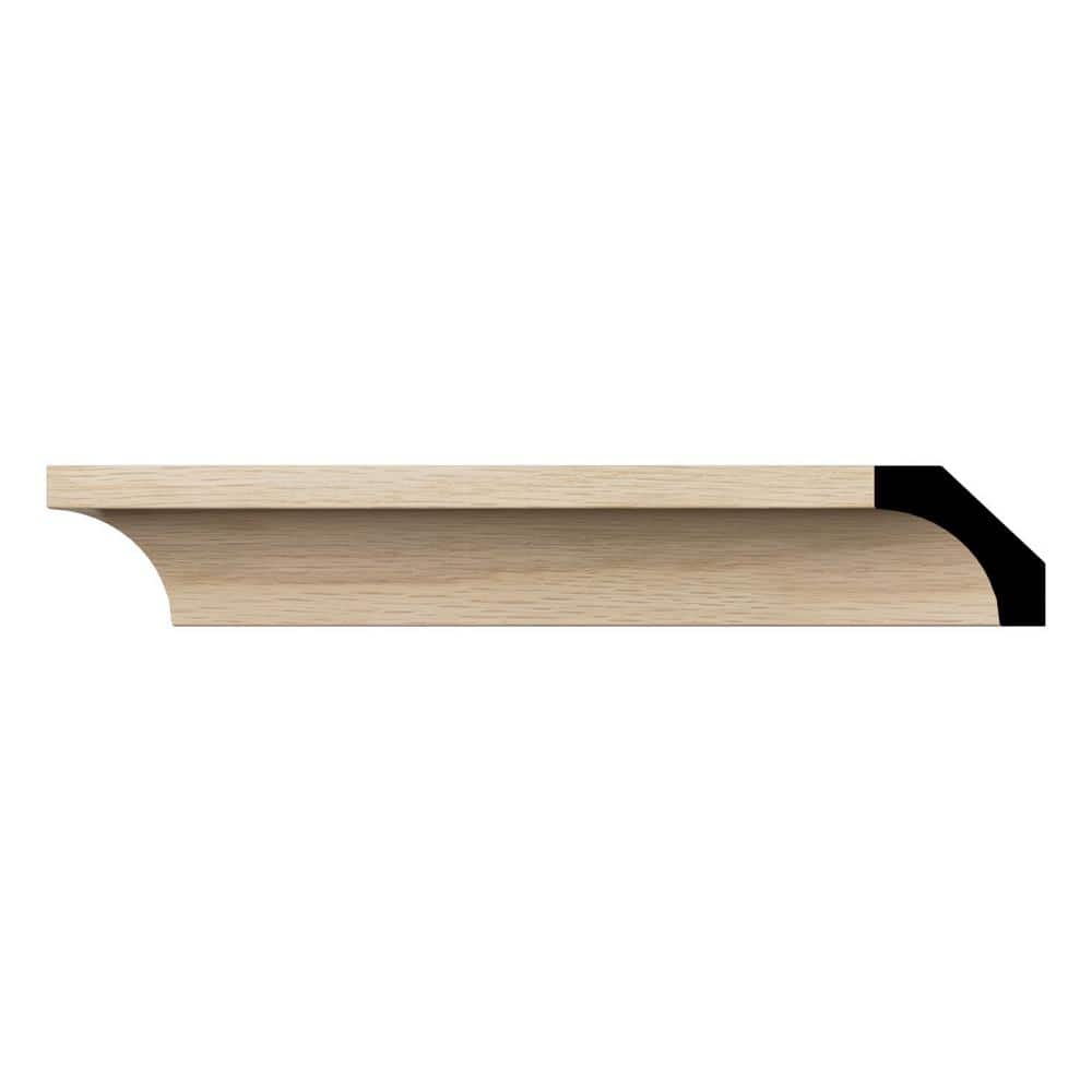 Ekena Millwork WM86 0.56 in. D x 1.63 in. W x 96 in. L Wood (White Oak) Crown Moulding