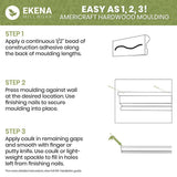 Ekena Millwork WM86 0.56 in. D x 1.63 in. W x 96 in. L Wood (White Oak) Crown Moulding