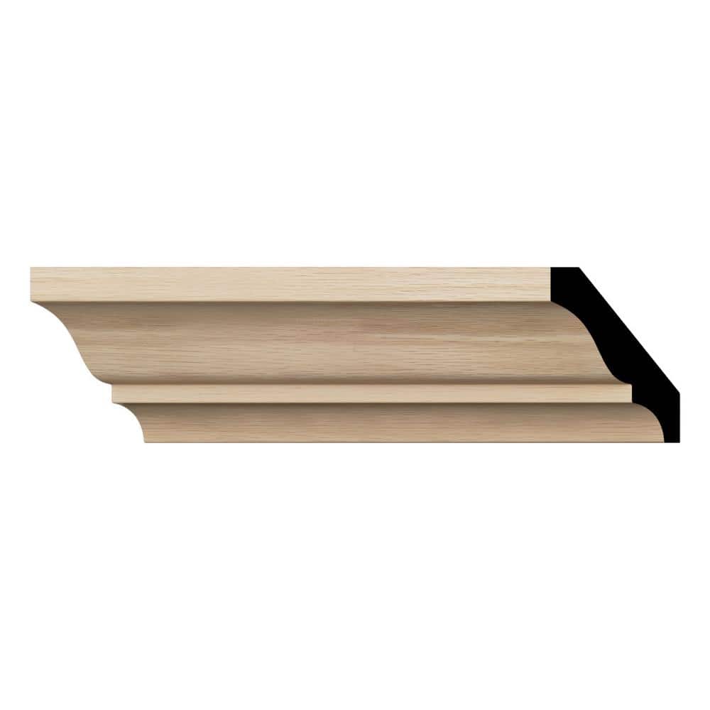 Ekena Millwork WM52 0.56 in. D x 2.75 in. W x 96 in. L Wood (White Oak) Crown Moulding
