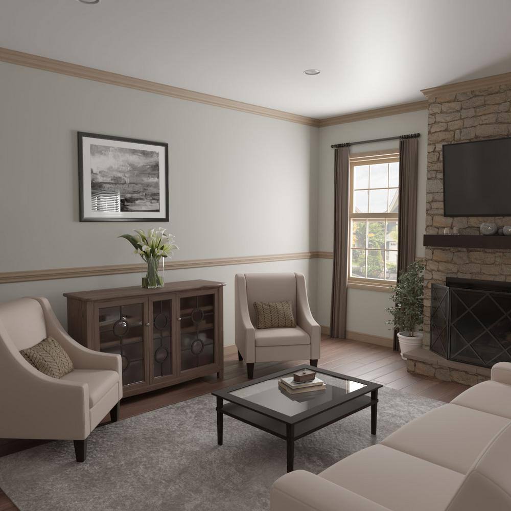 Ekena Millwork WM48 0.56 in. D x 4.25 in. W x 96 in. L Wood (White Oak) Crown Moulding