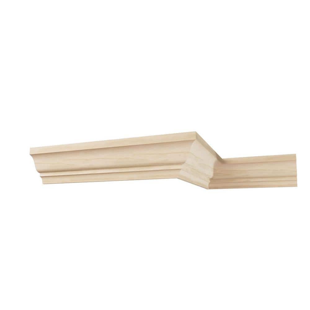 Ekena Millwork WM49 0.56 in. D x 3.63 in. W x 96 in. L Wood (White Oak) Crown Molding