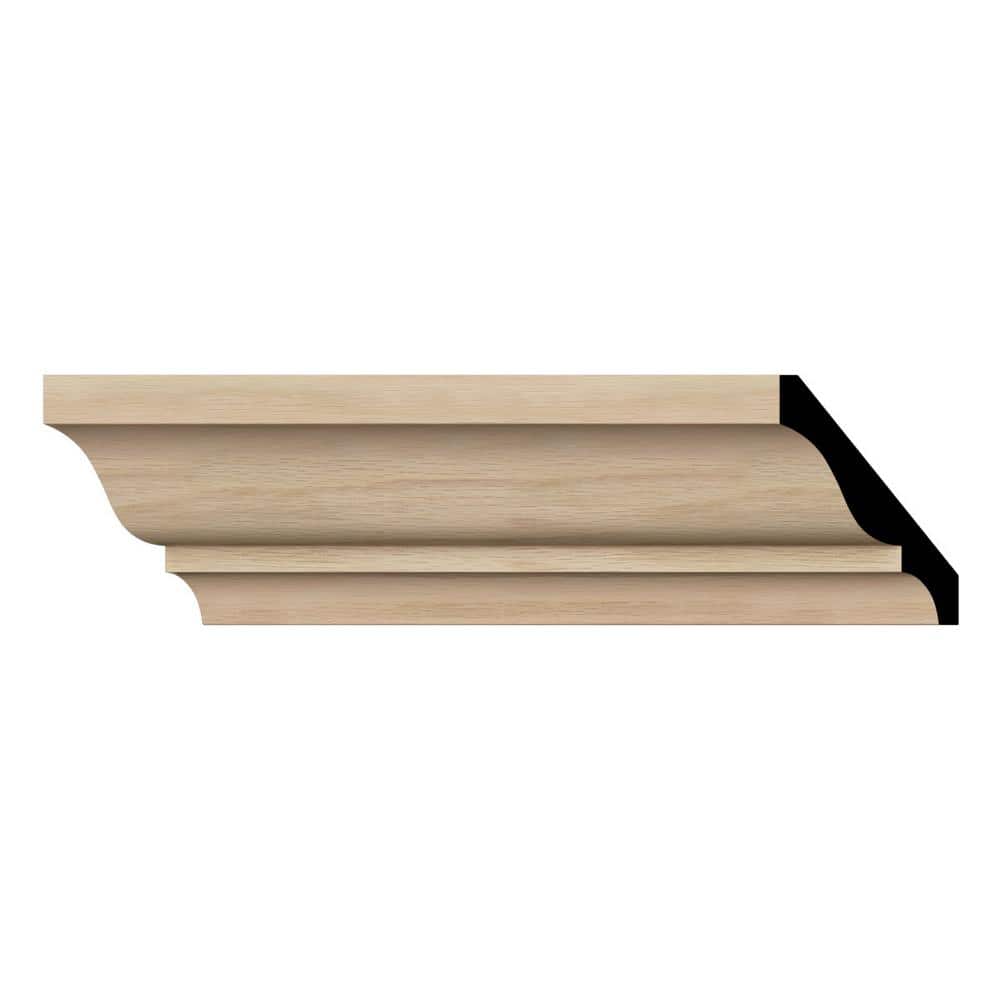 Ekena Millwork WM49 0.56 in. D x 3.63 in. W x 96 in. L Wood (White Oak) Crown Molding