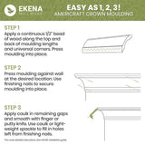 Ekena Millwork WM49 0.56 in. D x 3.63 in. W x 96 in. L Wood (White Oak) Crown Molding