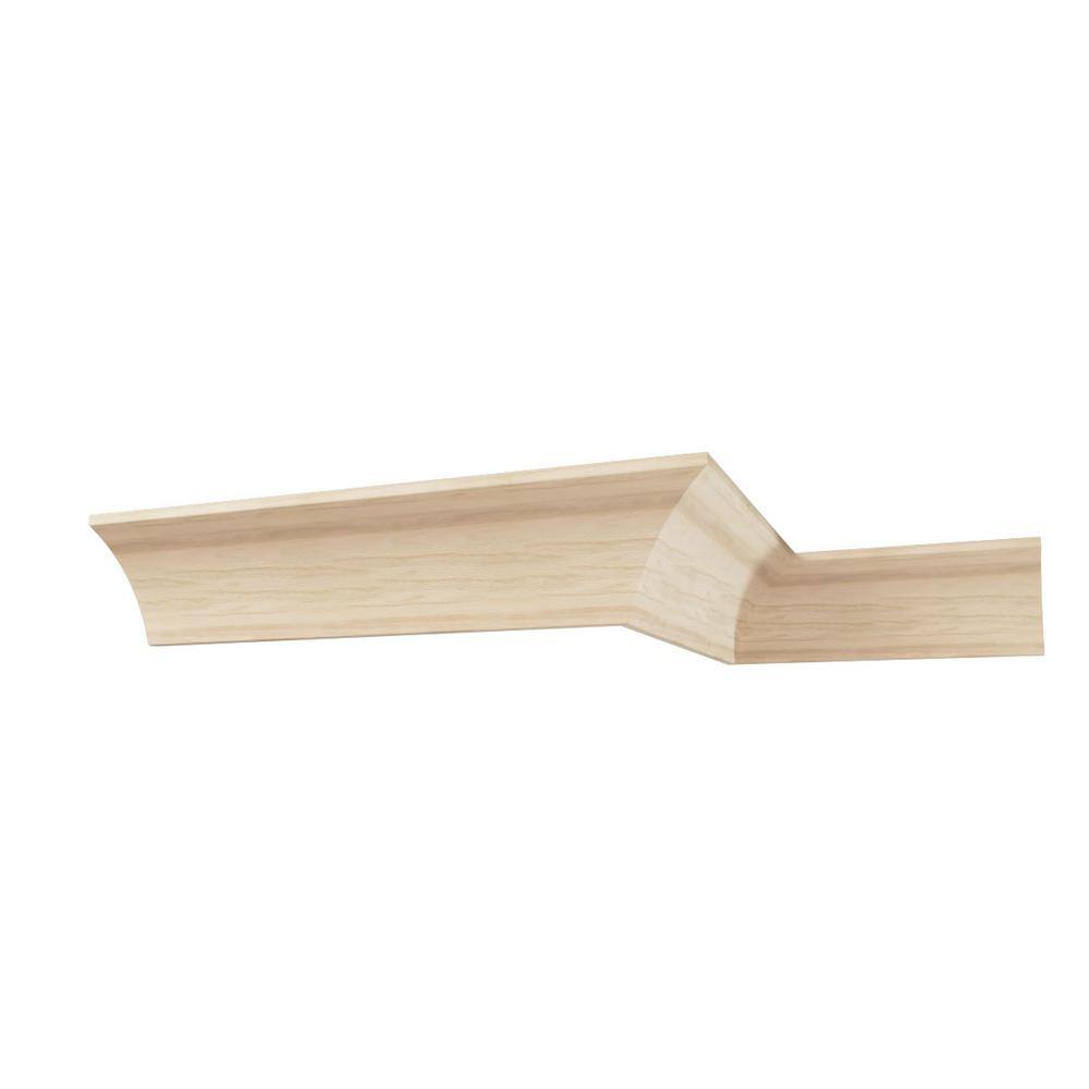 Ekena Millwork WM291 0.75 in. D x 5.25 in. W x 96 in. L Wood (White Oak) Crown Molding