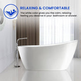 Vanity Art Unbranded Limoges 55 in. Acrylic Flatbottom Bathtub in White/Oil Rubbed Bronze