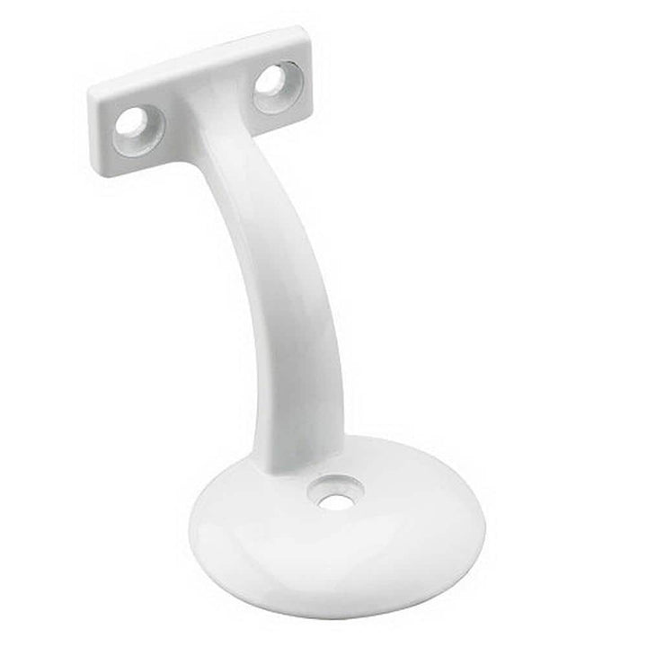 Onward 3-1/8 in. (79 mm) White Heavy-Duty Aluminum Handrail Bracket for Flat Bottom Handrail with Adjustable Angle