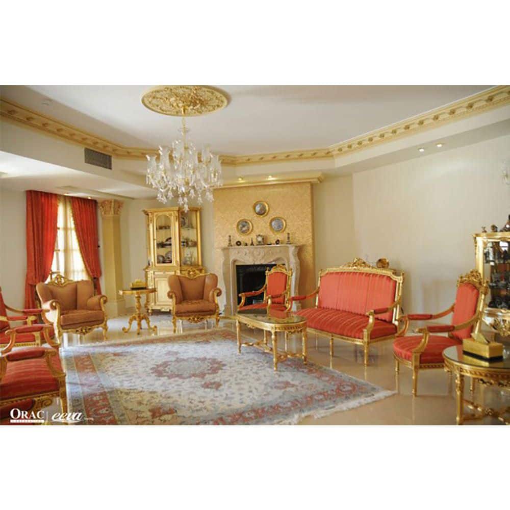 ORAC DECOR 4-3/8 in. x 4-5/8 in. x 78-3/4 in. Dentil Primed White High Density Polyurethane Crown Moulding
