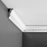 ORAC DECOR 3 in. x 1-5/8 in. x 78-3/4 in. Egg and Dart Primed White High Density Polyurethane Crown Moulding (2-Pack)