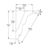 ORAC DECOR 3 in. x 1-5/8 in. x 78-3/4 in. Egg and Dart Primed White High Density Polyurethane Crown Moulding (2-Pack)