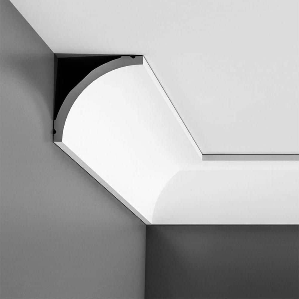 ORAC DECOR 3-1/8 in. x 3-1/8 in. x 78-3/4 in. Primed White Plain Polyurethane Crown Moulding (18-Pack)