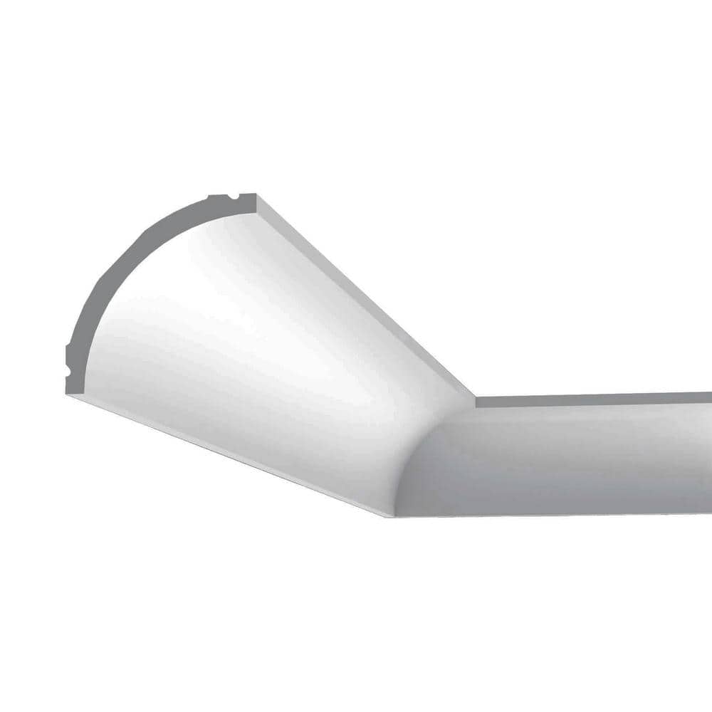 ORAC DECOR 3-1/8 in. x 3-1/8 in. x 78-3/4 in. Primed White Plain Polyurethane Crown Moulding (18-Pack)