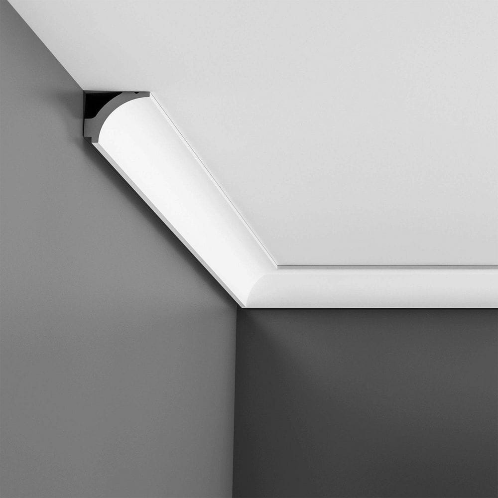 ORAC DECOR 1-7/8 in. x 1-5/8 in. x 78-3/4 in. Primed White Plain Polyurethane Crown Moulding (2-Pack)