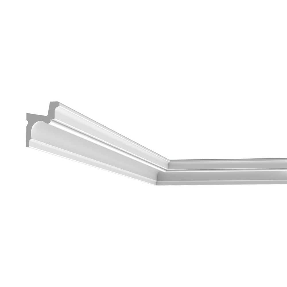 ORAC DECOR 1-5/8 in. x 2-1/8 in. x 78-3/4 in. Primed White Plain Polyurethane Crown Moulding (3-Pack)