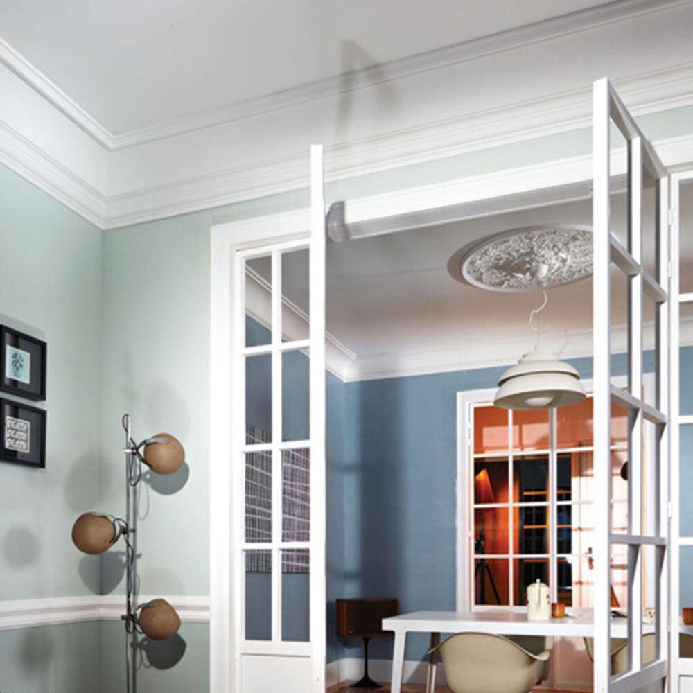 ORAC DECOR 10-1/2 in. x 10-5/8 in. x 78-3/4 in. Primed White Plain Polyurethane Crown Moulding