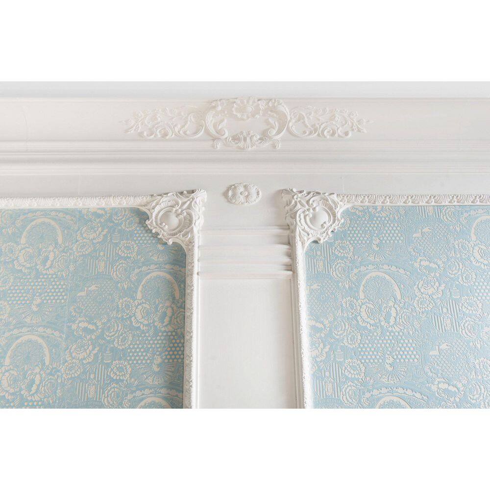 ORAC DECOR 7-1/4 in. x 7-1/4 in. x 78-3/4 in. Acanthus Leaves Primed White High Density Polyurethane Crown Moulding
