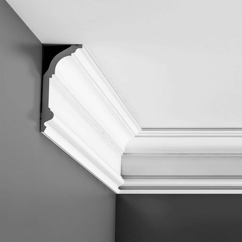 ORAC DECOR 2-1/2 in. x 5-1/2 in. x 78-3/4 in. Primed White Plain Polyurethane Crown Moulding (7-Pack)