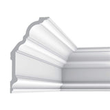 ORAC DECOR 5-3/8 in. x 10-1/8 in. x 78-3/4 in. Primed White Plain Polyurethane Crown Moulding