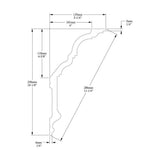 ORAC DECOR 5-3/8 in. x 10-1/8 in. x 78-3/4 in. Primed White Plain Polyurethane Crown Moulding