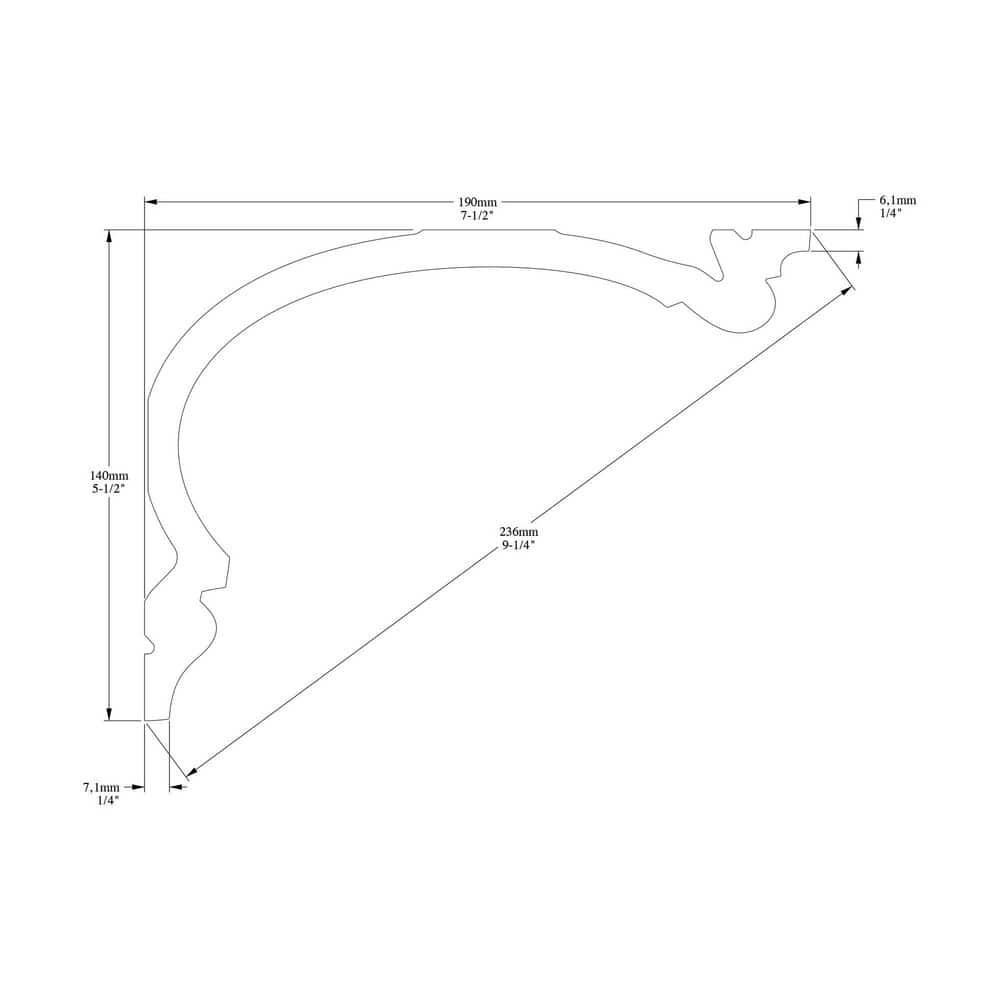 ORAC DECOR 7-1/2 in. x 5-1/2 in. x 78-3/4 in. Primed White Plain Polyurethane Crown Moulding (10-Pack)