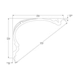 ORAC DECOR 13-3/4 in. x 10-3/4 in. x 78-3/4 in. Primed White Plain Polyurethane Crown Moulding (4-Pack)