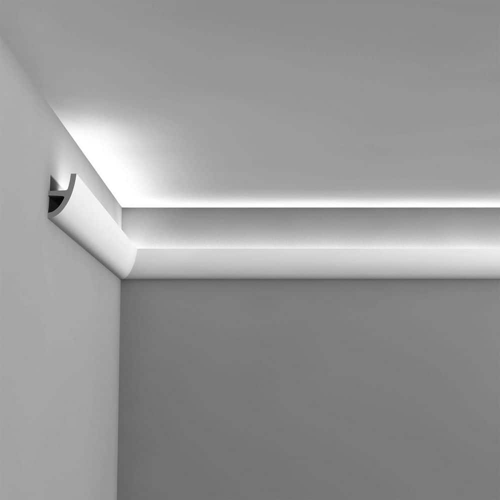 ORAC DECOR 2 in. x 3-1/8 in. x 78-3/4 in. Primed White Plain Polyurethane Crown Moulding (9-Pack)
