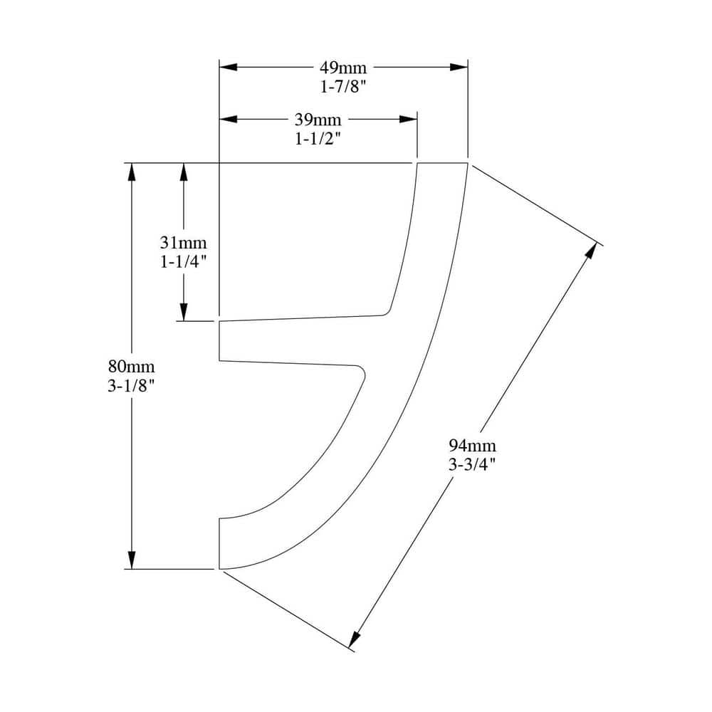 ORAC DECOR 2 in. x 3-1/8 in. x 78-3/4 in. Primed White Plain Polyurethane Crown Moulding (9-Pack)