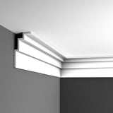 ORAC DECOR 7-1/2 in. x 3-7/8 in. x 78-3/4 in. Primed White Plain Polyurethane Crown Moulding (10-Pack)