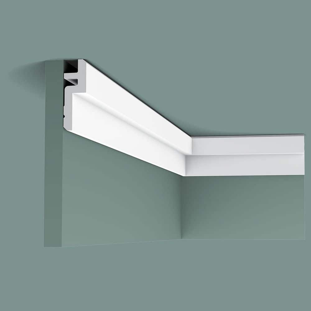 ORAC DECOR 1-1/4 in. x 3-3/4 in. x 78-3/4 in. Primed White Plain Polyurethane Crown Moulding