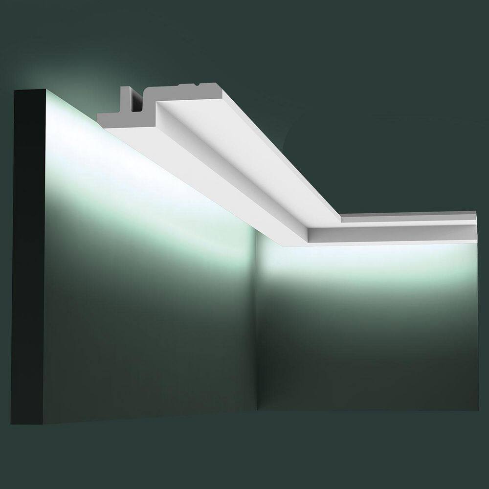 ORAC DECOR 1-1/4 in. x 3-3/4 in. x 78-3/4 in. Primed White Plain Polyurethane Crown Moulding