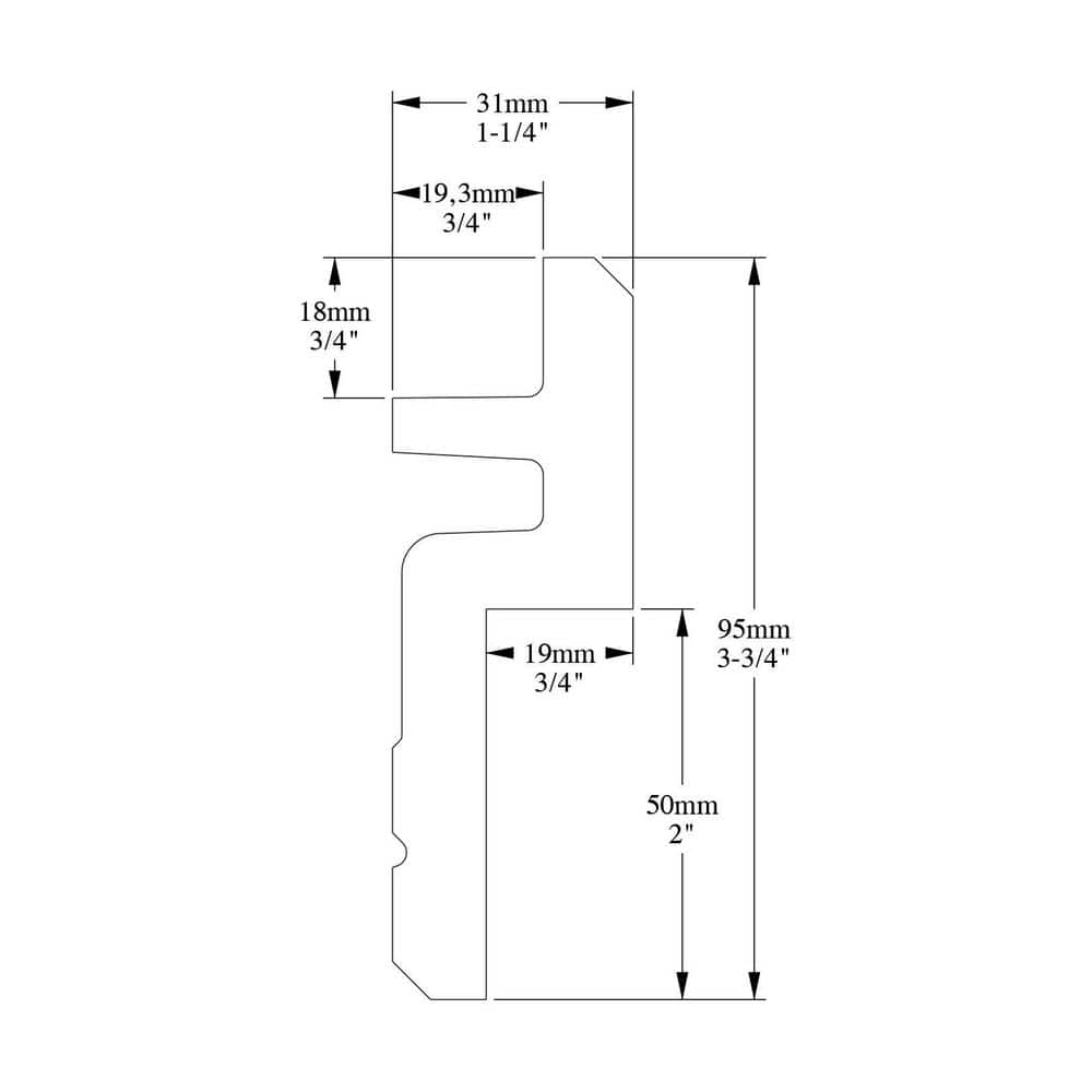 ORAC DECOR 1-1/4 in. x 3-3/4 in. x 78-3/4 in. Primed White Plain Polyurethane Crown Moulding