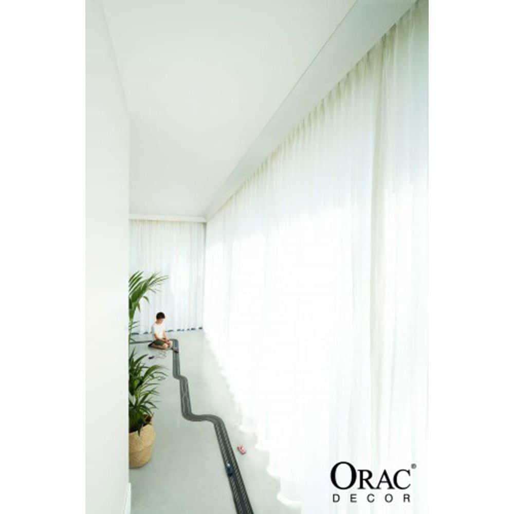 ORAC DECOR 5-1/2 in. x 4-3/8 in. x 78-3/4 in. Primed White Plain Polyurethane Crown Moulding (6-Pack)