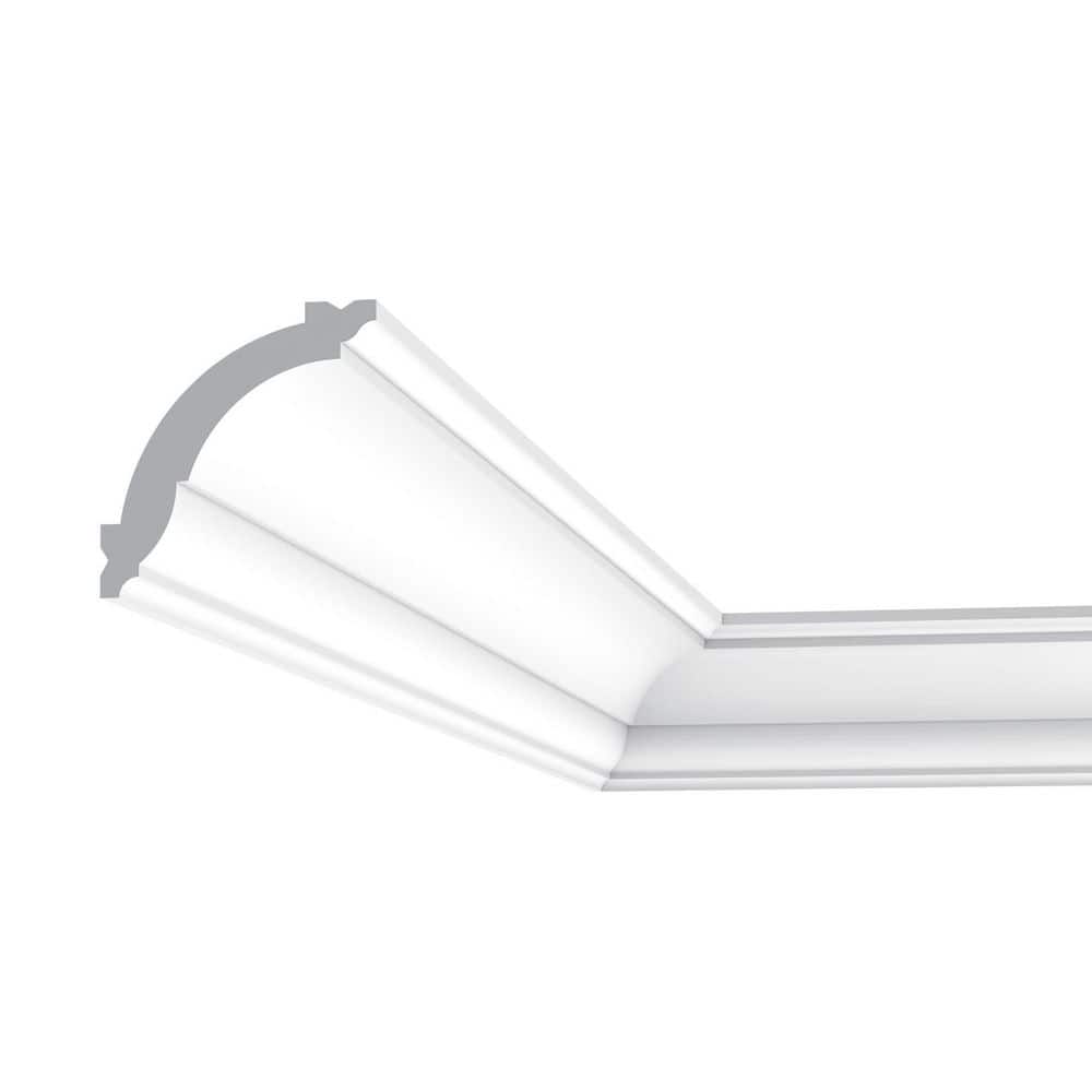 ORAC DECOR 2-3/4 in. x 2-3/4 in. x 78-3/4 in. Primed White Plain Polystyrene Crown Moulding (22-Pack)
