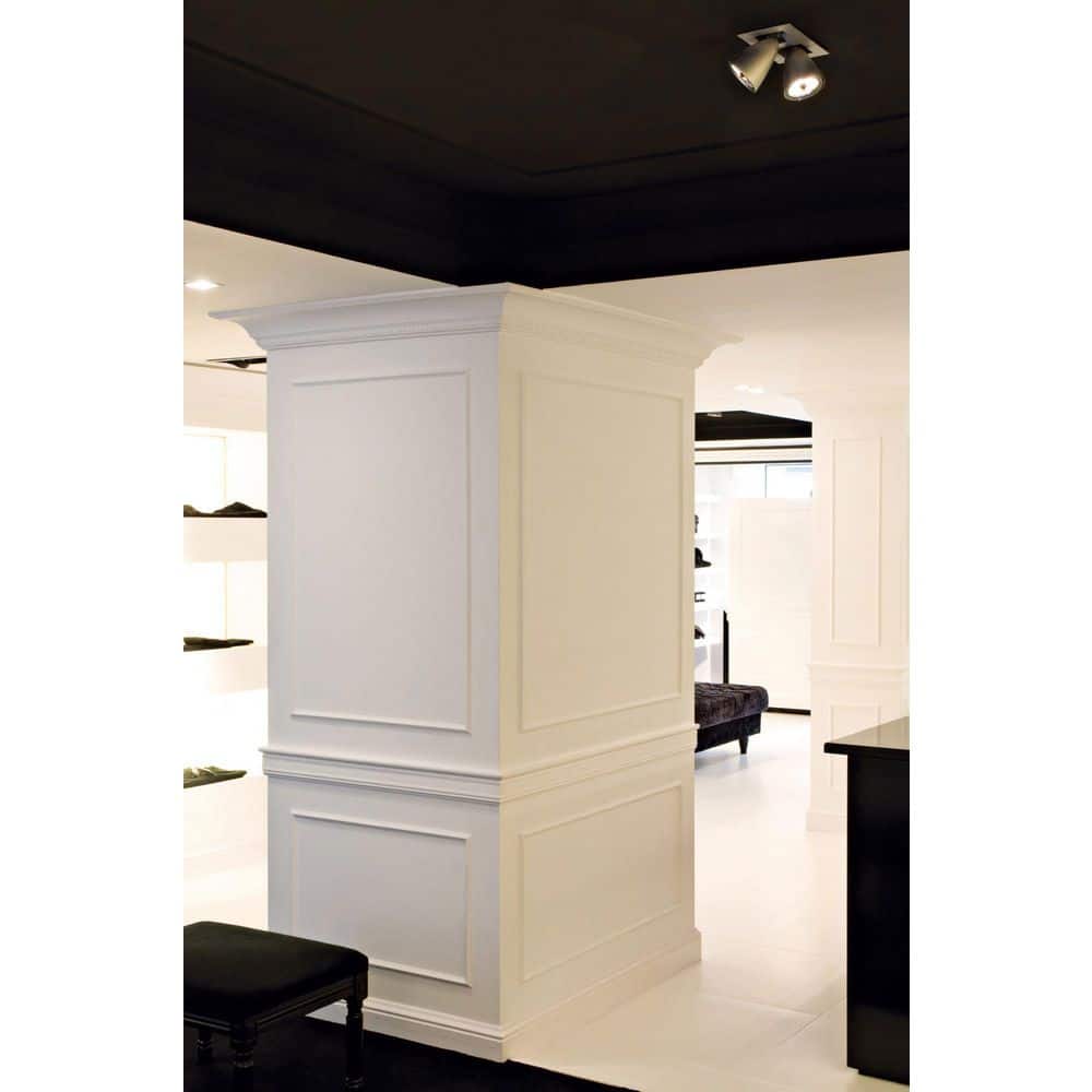 ORAC DECOR 4-5/8 in. x 4-5/8 in. x 78-3/4 in. Dentil Primed White High Impact Polystyrene Crown Moulding (3-Pack)