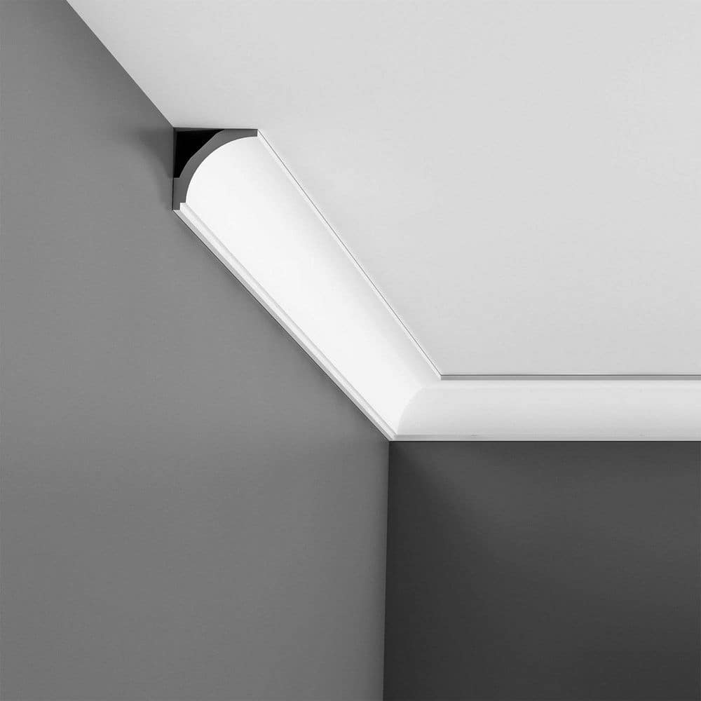 ORAC DECOR 1-3/4 in. x 1-3/4 in. x 78-3/4 in. Primed White Plain Polystyrene Crown Moulding (6-Pack)