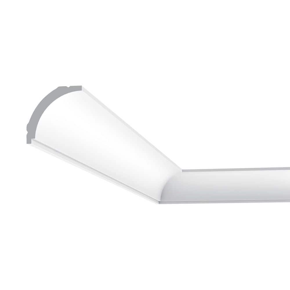 ORAC DECOR 1-3/4 in. x 1-3/4 in. x 78-3/4 in. Primed White Plain Polystyrene Crown Moulding (6-Pack)