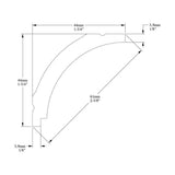 ORAC DECOR 1-3/4 in. x 1-3/4 in. x 78-3/4 in. Primed White Plain Polystyrene Crown Moulding (6-Pack)