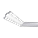 ORAC DECOR 1-7/8 in. x 1-7/8 in. x 78-3/4 in. Primed White Plain Polystyrene Crown Moulding (4-Pack)