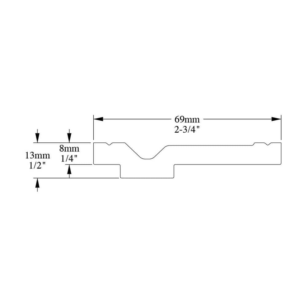 ORAC DECOR 2-3/4 in. x 1/2 in. x 78-3/4 in. Primed White Plain Polystyrene Crown Moulding (42-Pack)