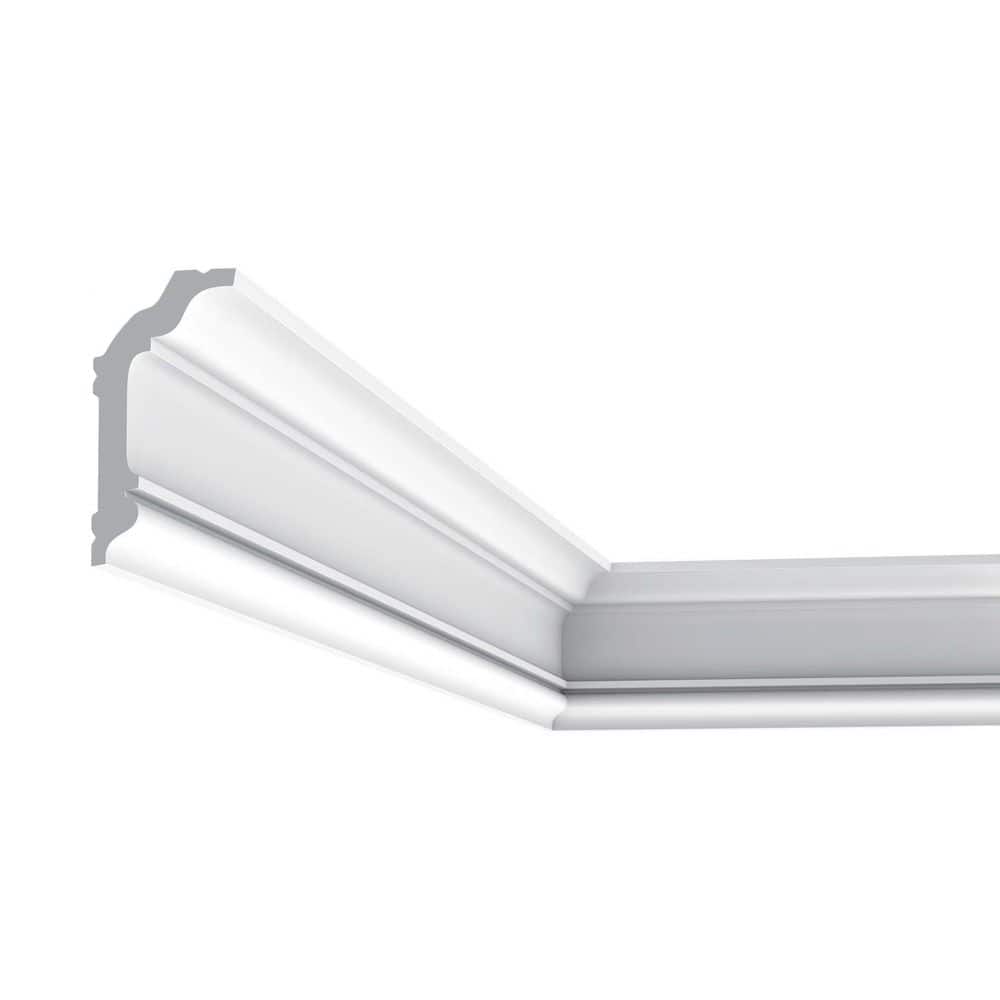 ORAC DECOR 1-5/8 in. x 3-1/8 in. x 78-3/4 in. Primed White Plain Polystyrene Crown Moulding (24-Pack)